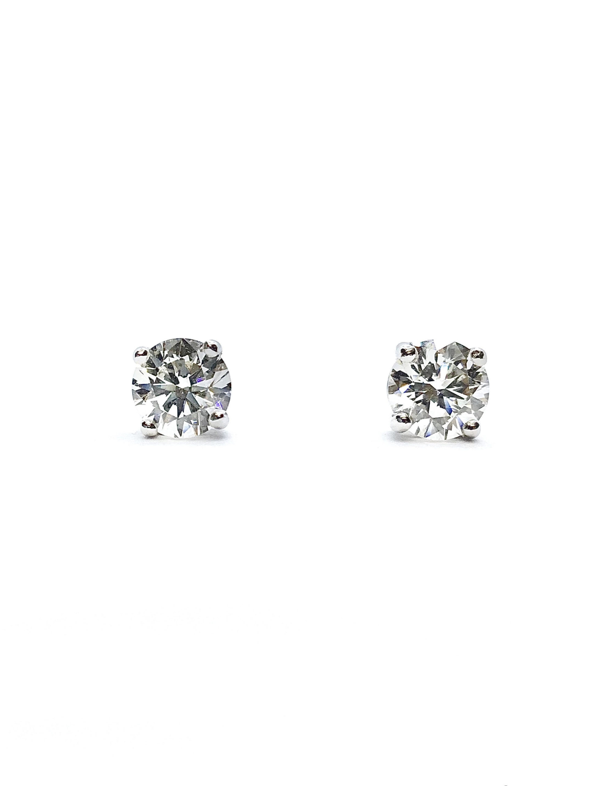 Round Brilliant 1.00ct Diamond Earrings | Jeweller in Harrogate ...