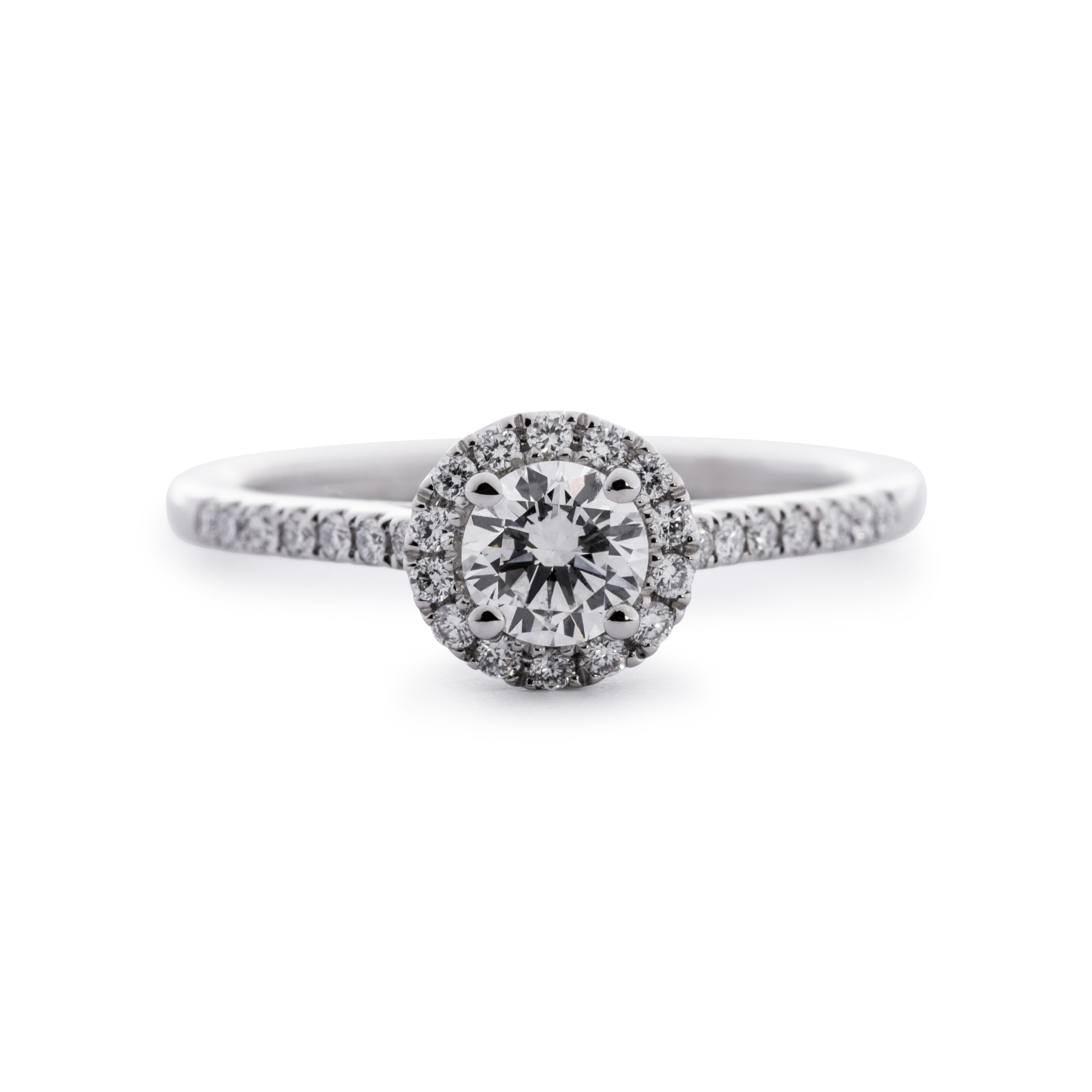 Brilliant Cut 0.40ct Diamond Halo Ring | Jeweller in Harrogate ...