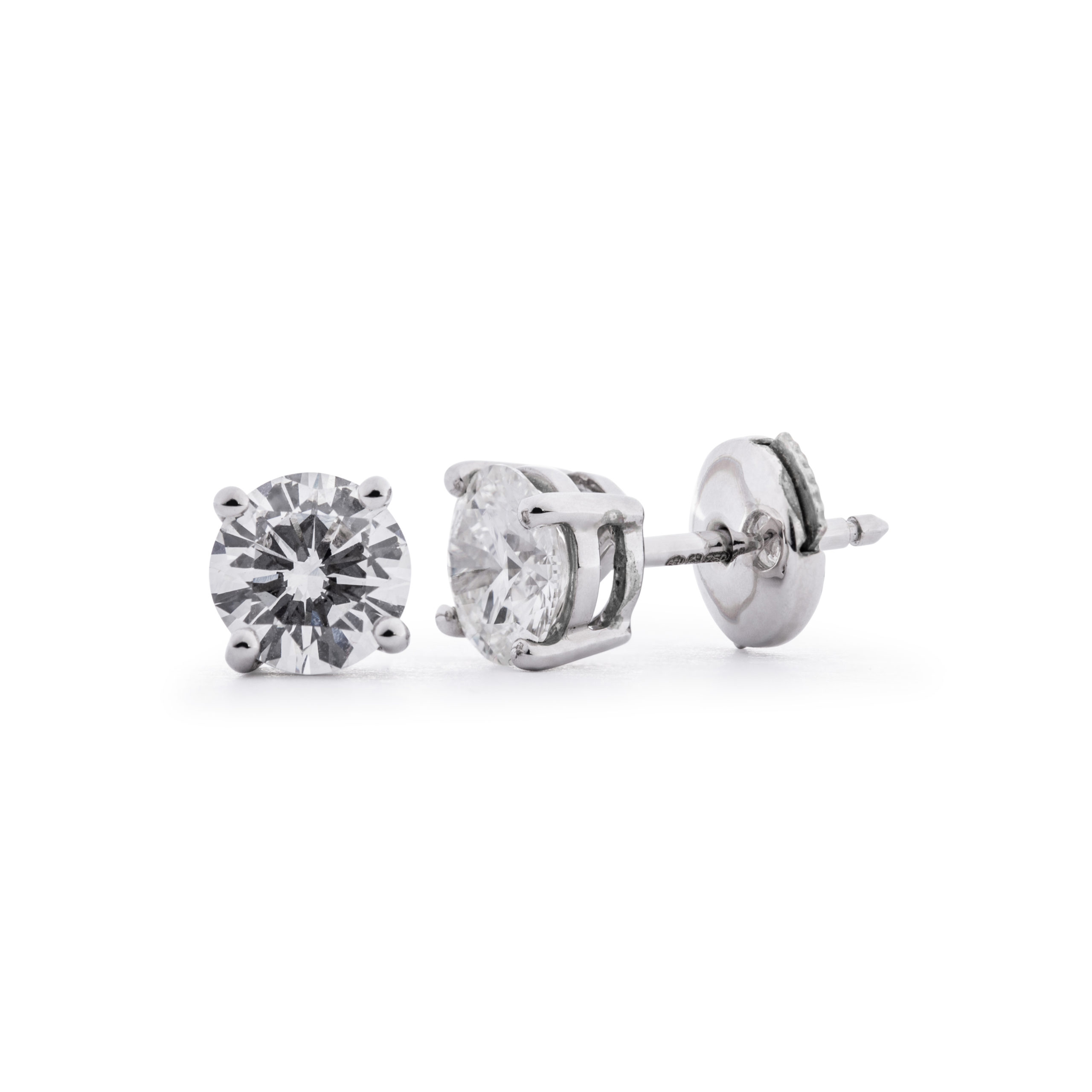 Round Brilliant Cut 2.01ct Diamond Earrings | Jeweller in Harrogate ...