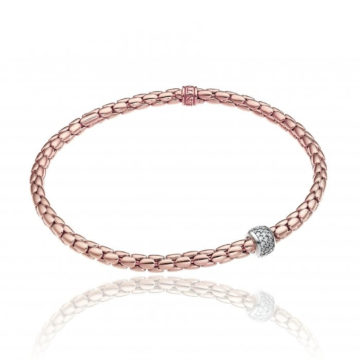 Chimento Stretch Spring Rose Gold and Diamond Bracelet