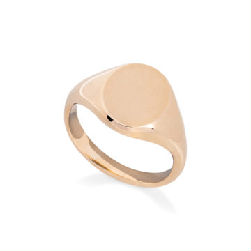 Yellow Gold Oval Medium Signet Ring