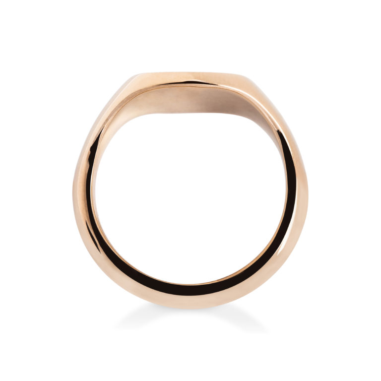 Yellow Gold Cushion Large Signet Ring