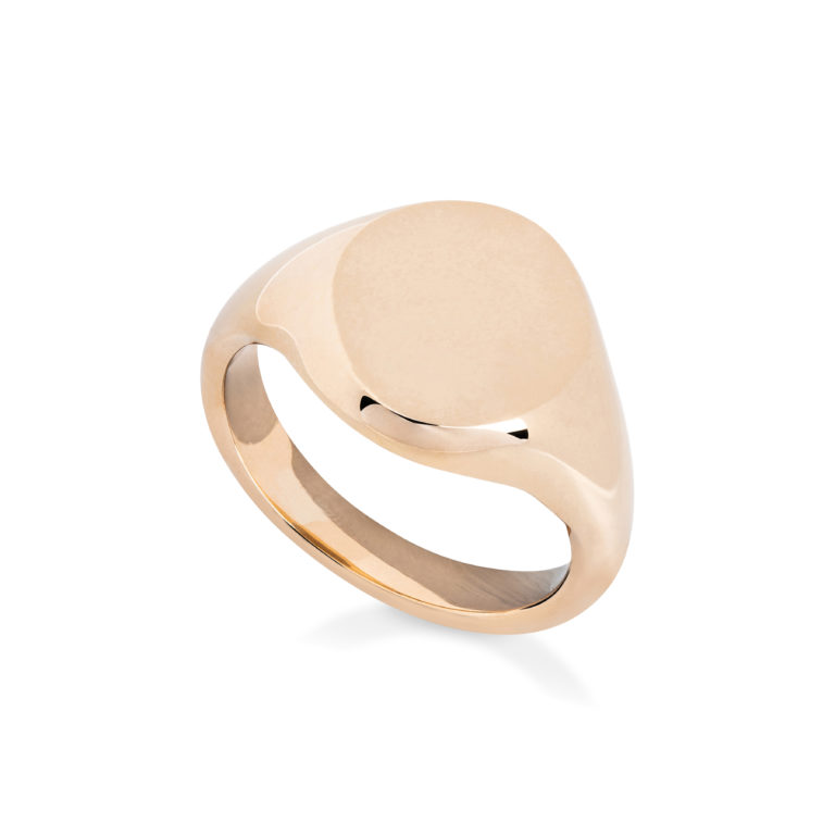 Yellow Gold Oval Large Signet Ring