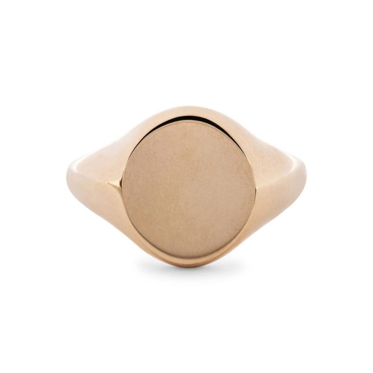 Yellow Gold Oval Large Signet Ring