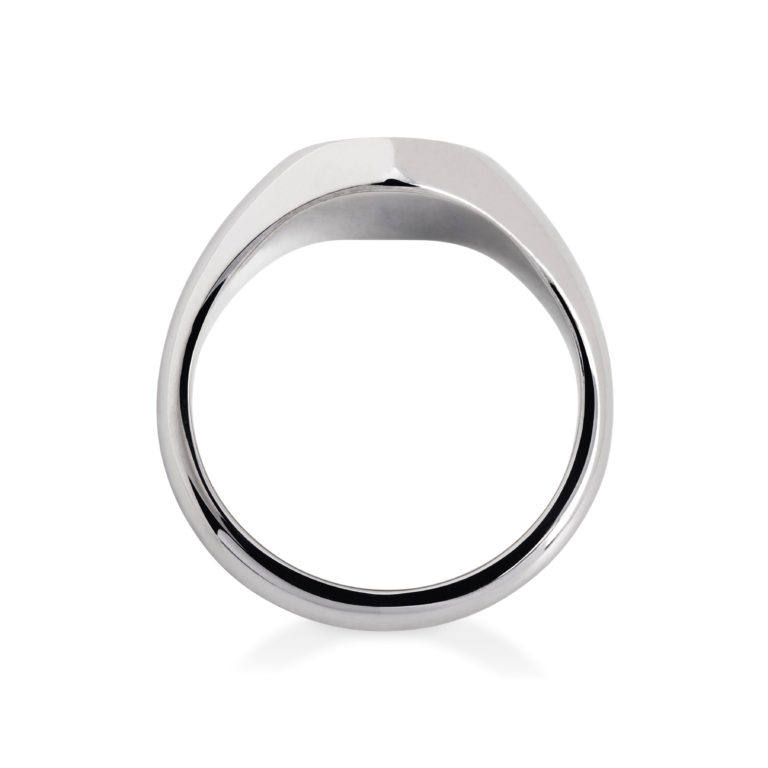 Platinum Oval Medium Signet Ring