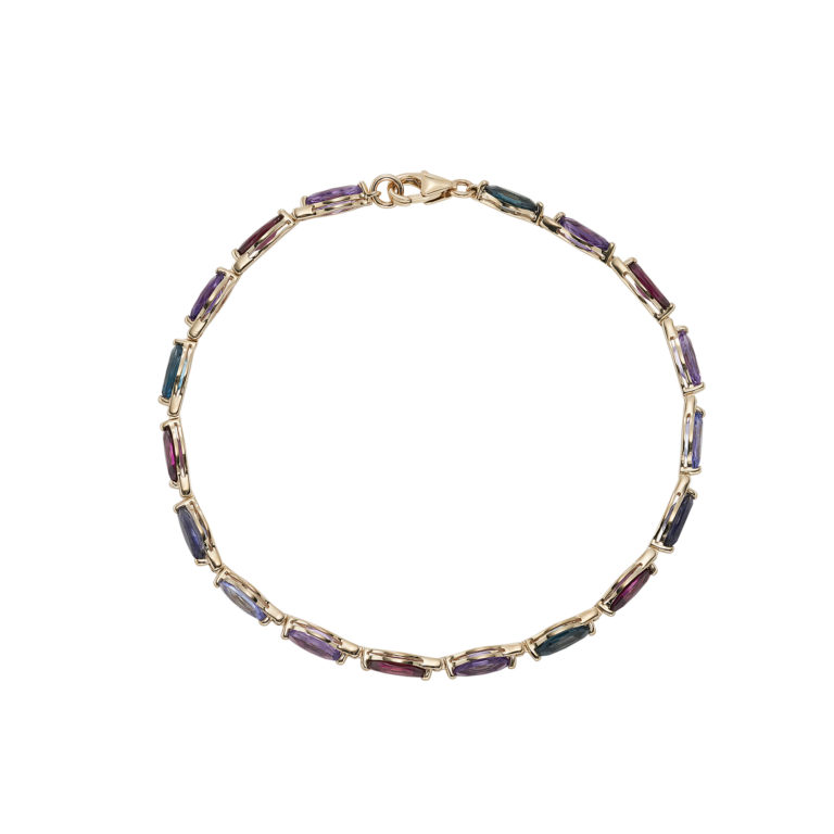 Multi-Gemstone and Yellow Gold Bracelet