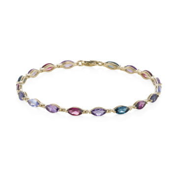 Multi-Gemstone and Yellow Gold Bracelet