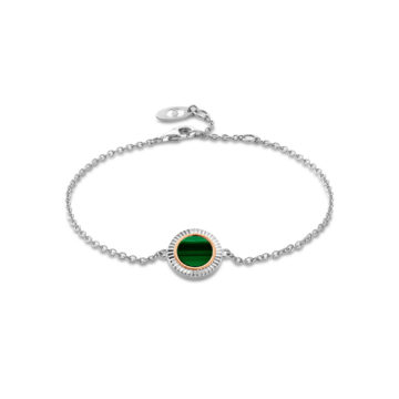 Clogau Silver Reflections of Padarn Malachite Bracelet