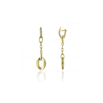 Chimento Link Sensi Yellow Gold and Diamond Earrings