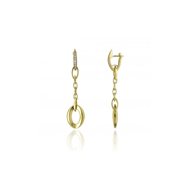 Chimento Link Sensi Yellow Gold and Diamond Earrings