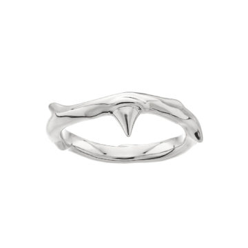 Shaun Leane Silver Rose Thorn Band Ring