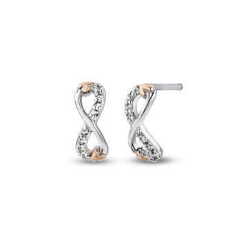 Clogau Tree of Life Sterling Silver Infinity Stud Earrings with Topaz